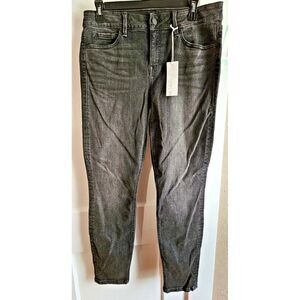 NWT Level 99  Damon skinny black‎ denim jeans woman Sz 32 cotton lyocell blend